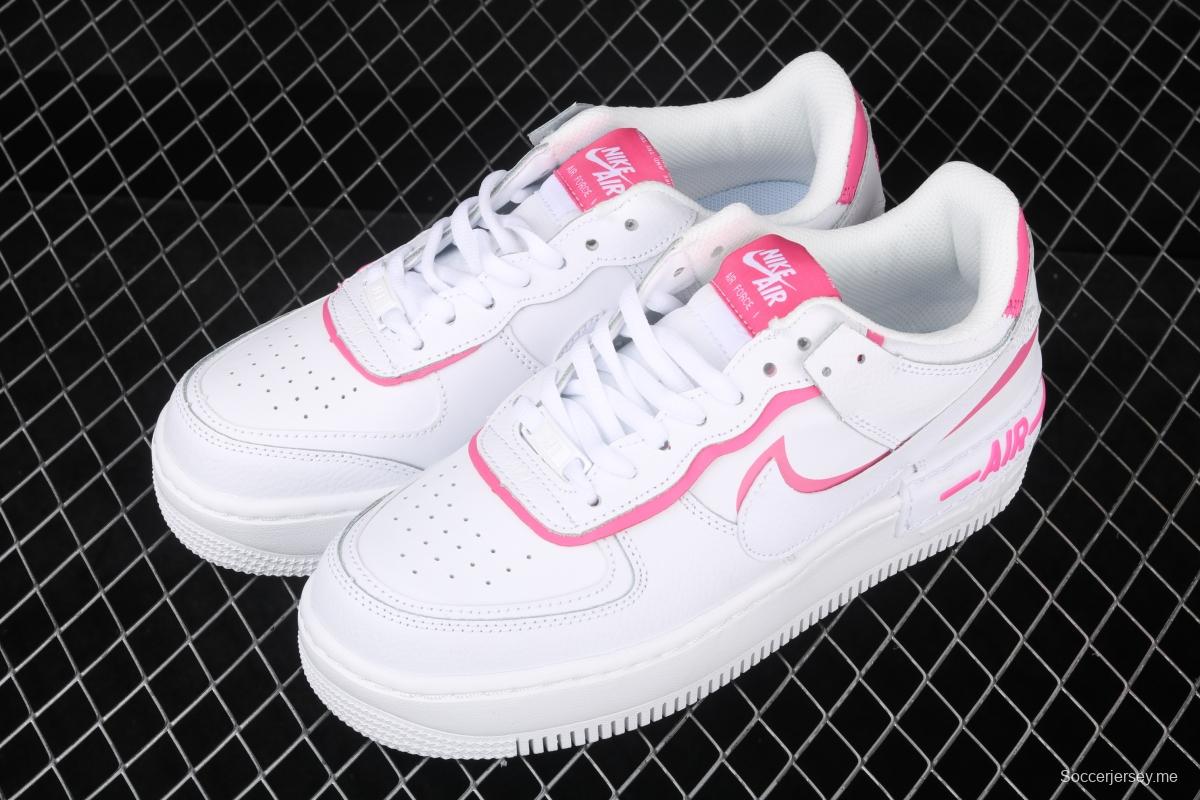 NIKE Air Force 1 ShAdidasow white powder light weight increased low-end white board shoes CI0919-102,