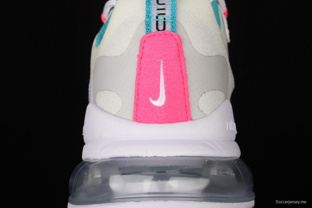 NIKE Air Max 270React new high-frequency mesh hollowing out function half-palm air cushion running shoes CZ1612-100