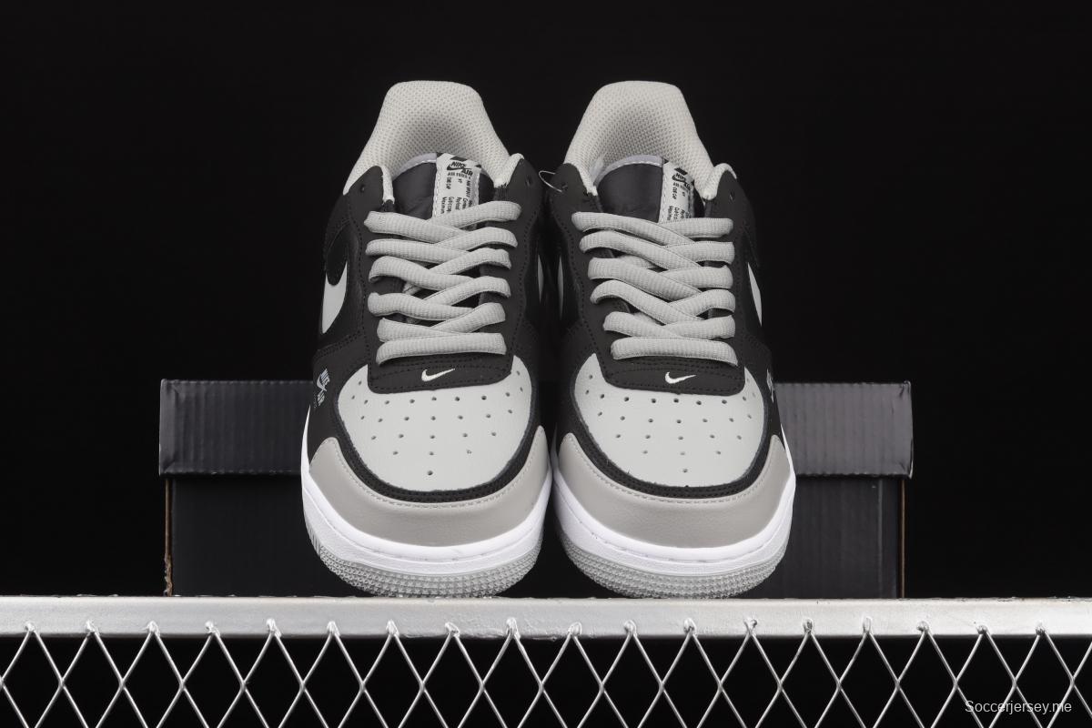 NIKE Air Force 1 Premium ShAdidasow grey Shadow Grey side Logo3M reflective low upper shoes BQ6818-009