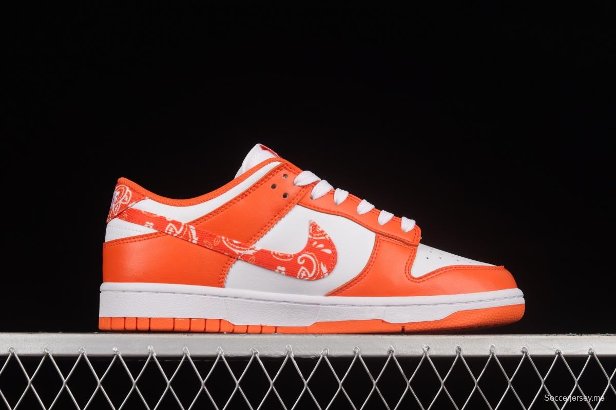 NIKE DUNK Low Cashew Blossom White Orange SB Buckle Breakbackboard Fashion Casual Sneakers DH4401-103