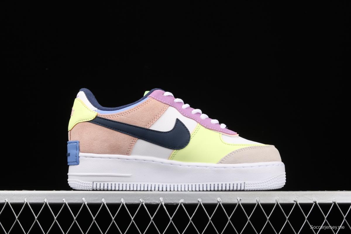 NIKE Air Force 1 ShAdidasow Rtl light weight heightened low-top 100-board shoes CU8591-001