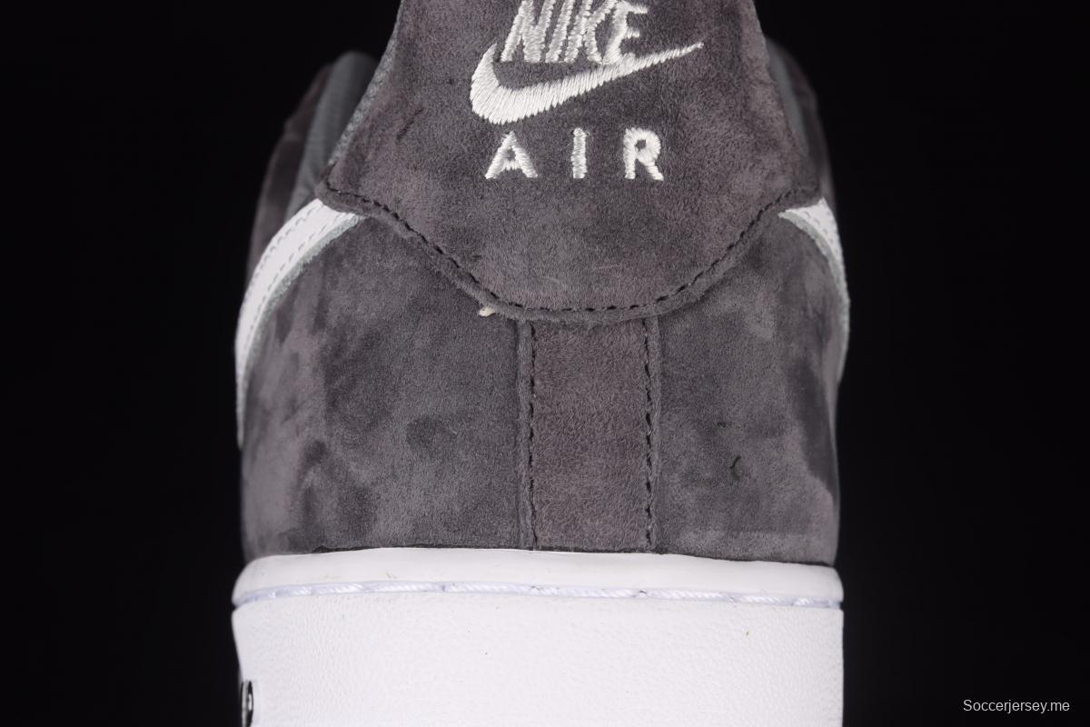 NIKE Air Force 1' 07 Low dark gray suede color matching low-top casual board shoes NT9966-336