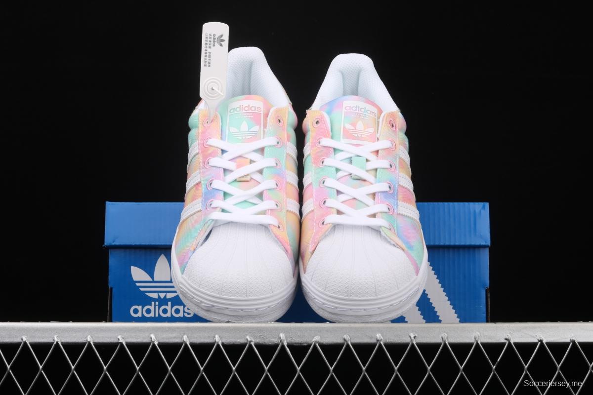 Adidas Superstar Originals Superstar FY1268 Rainbow 3D painted Shell head Classic Leisure Sports Board shoes