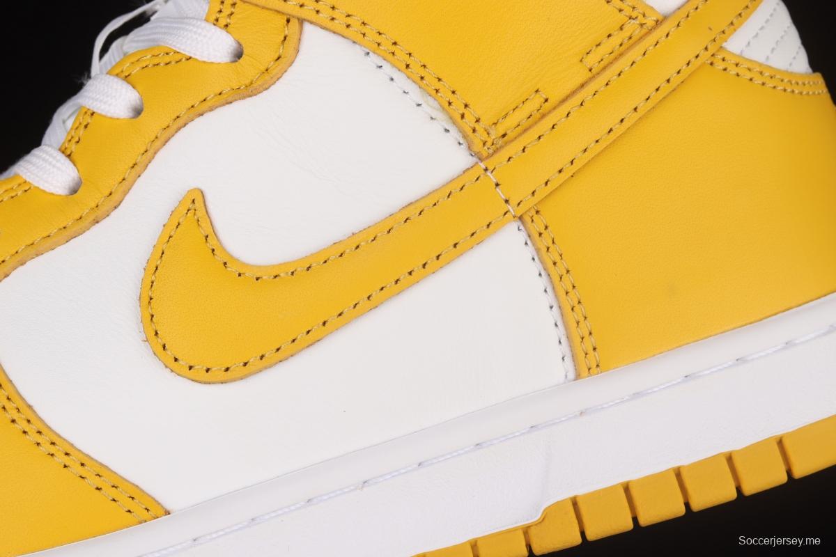 NIKE SB DUNK High white and yellow color SB rebound high upper shoes DD1869-106