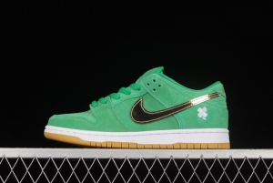 NIKE SB DUNK Low Pro Green Gold SB Buckle Backboard Fashion Casual Sneakers BQ6817-303