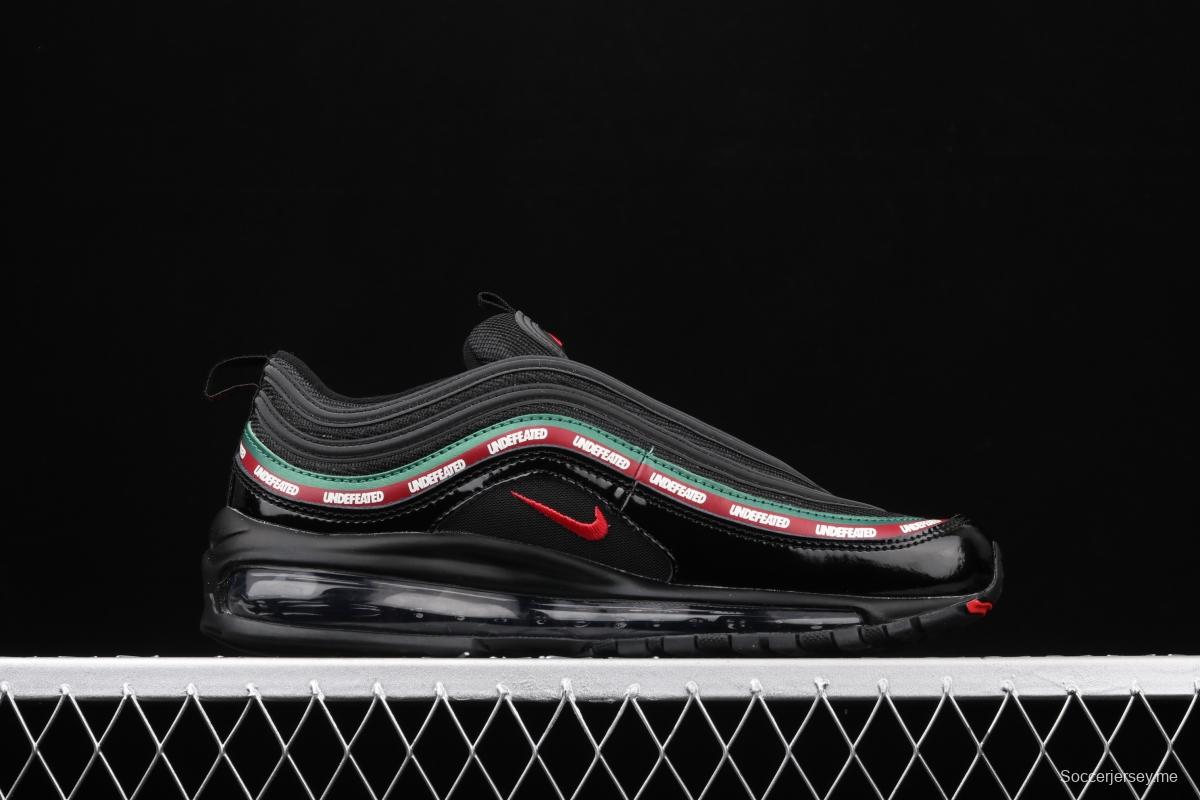 NIKE Air Max 97 Undefeated co-signed black and green bullets 986-001