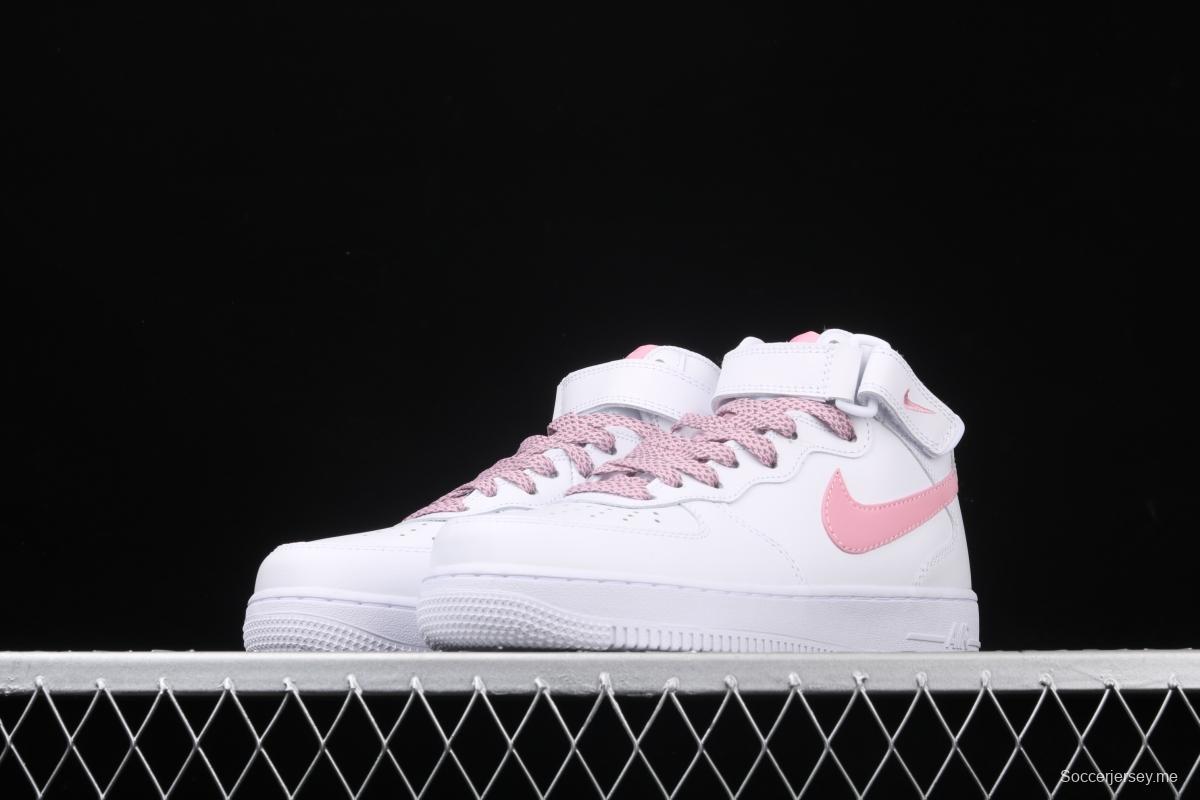 NIKE Air Force 11607 Mid white powder 3M reflective casual board shoes 366731-911