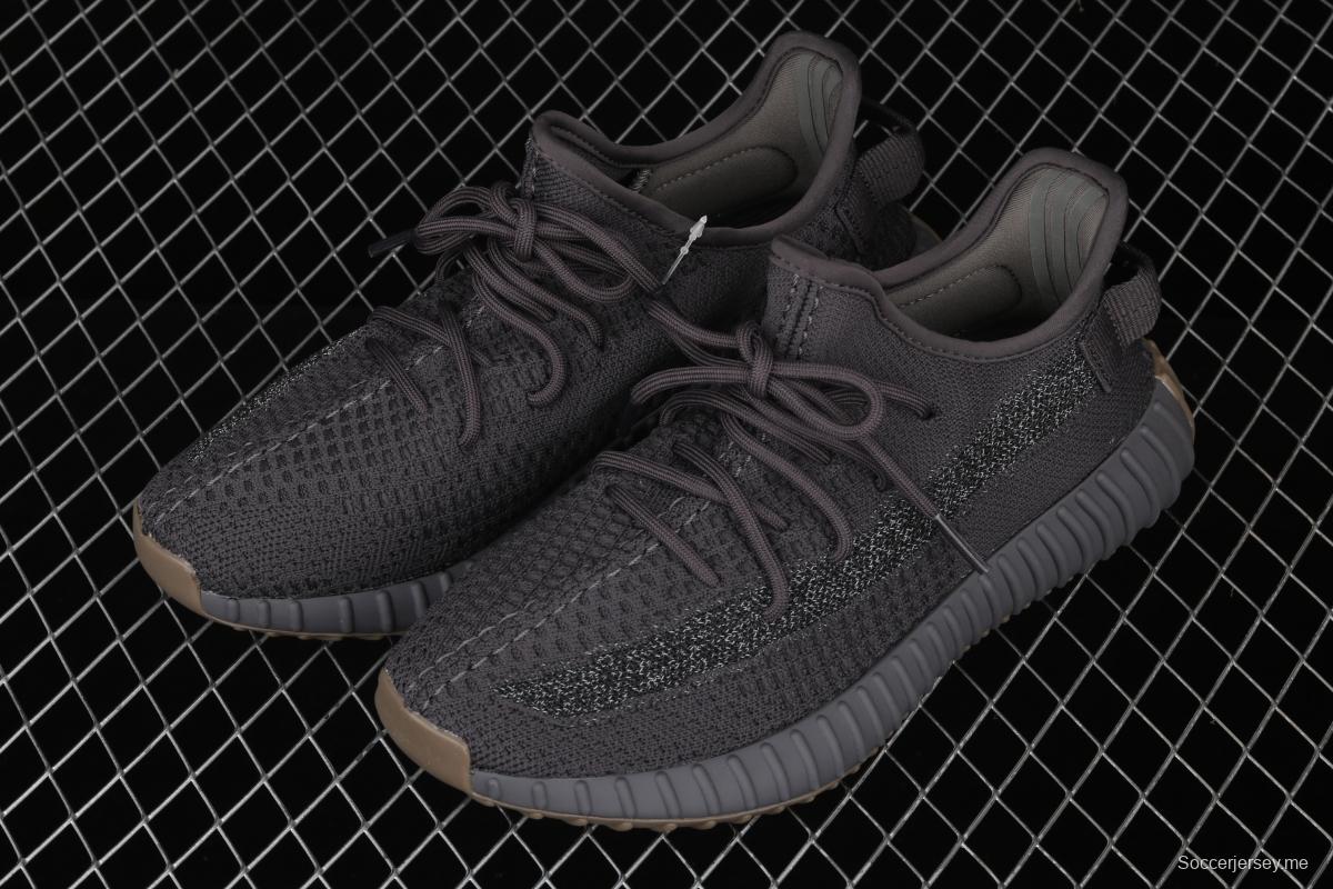 Adidas Yeezy Boost 350V2 Cinder FY4176 Darth Coconut 350 second generation hollowed-out side full of star cinder color matching