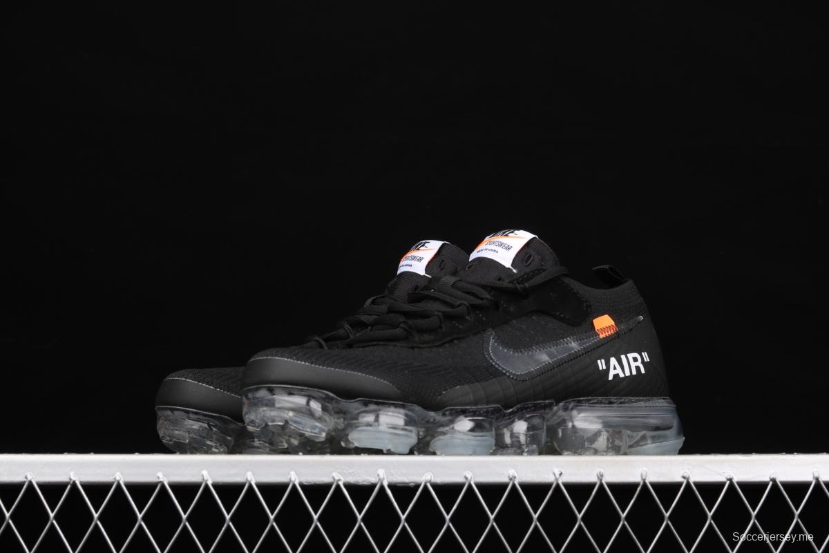 OFF-White x NIKE Vapor Max joint name steam air cushion jogging shoes AA3831-002