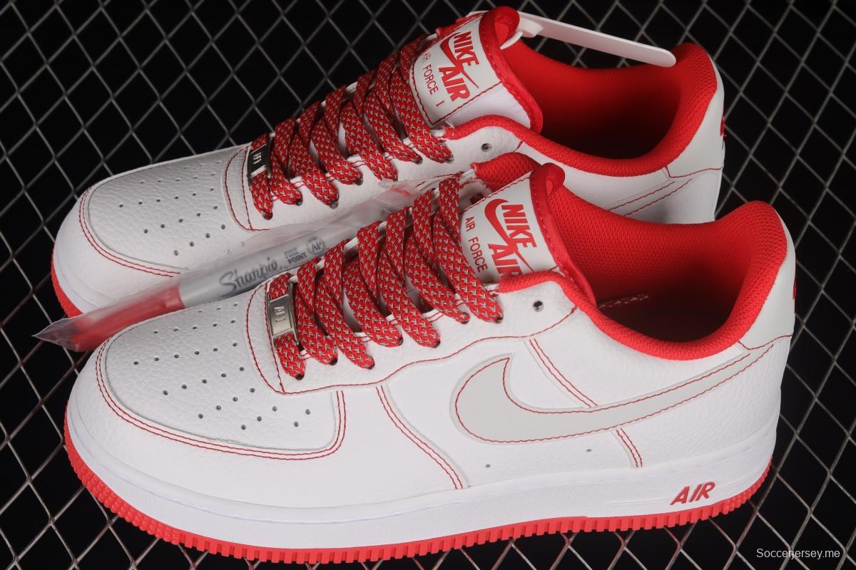 NIKE Air Force 1'07 Low SU19 White Red 3M Reflective Low Top Casual Sneakers CN2896-101