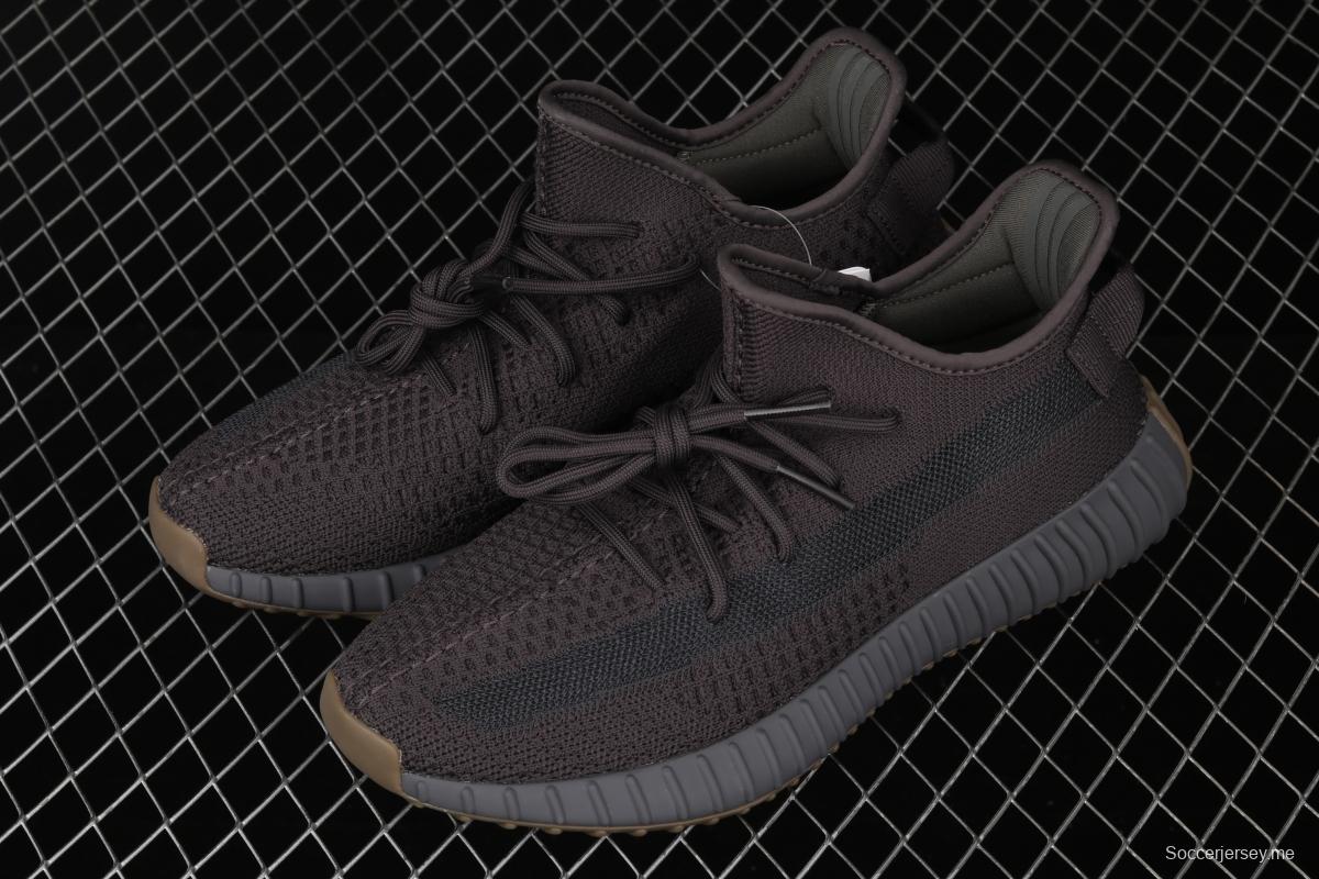 Adidas Yeezy Boost 350V2 Cinder FY2903 Darth Coconut 350 second generation hollowed-out side transparent black angel color BASF Boost original