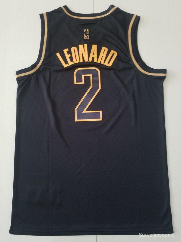 Kawhi Leonard 2 Black Golden Edition Jersey