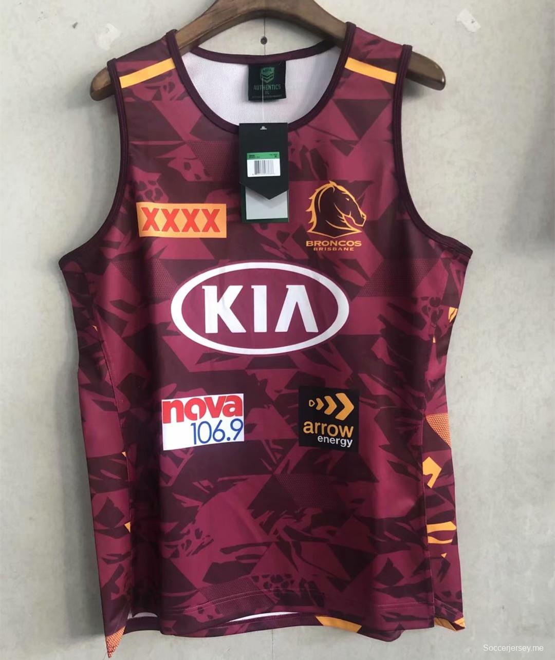 Brisbane Broncos 2021 Men's Training Rugby Singlet