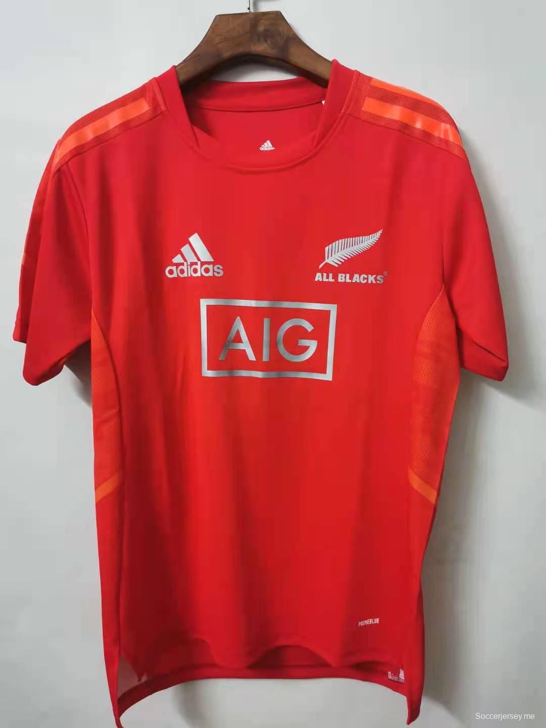 All Blacks 2021 Men's Performance Primeblue Red Jersey
