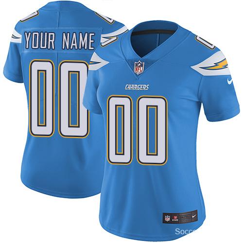 Women's Light Blue Custom Game Team Jersey