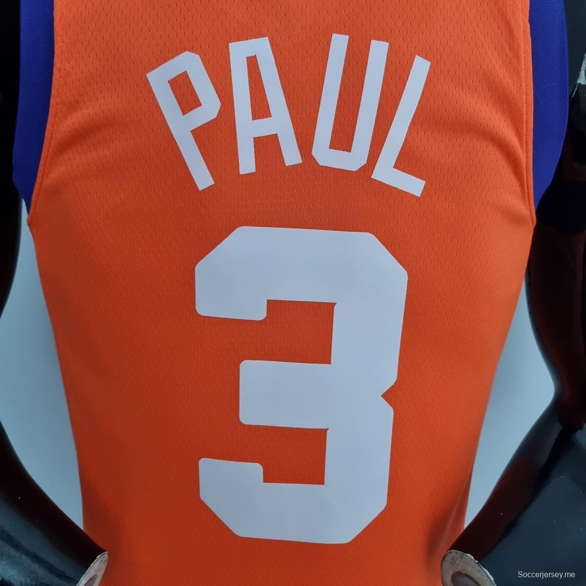 الذكرى السنوية 75 PAUL#3 لفينيكس صنز فينيكس صنز جوردان ذات الطابع البرتقالي في دوري كرة السلة الأمريكي للمحترفين
