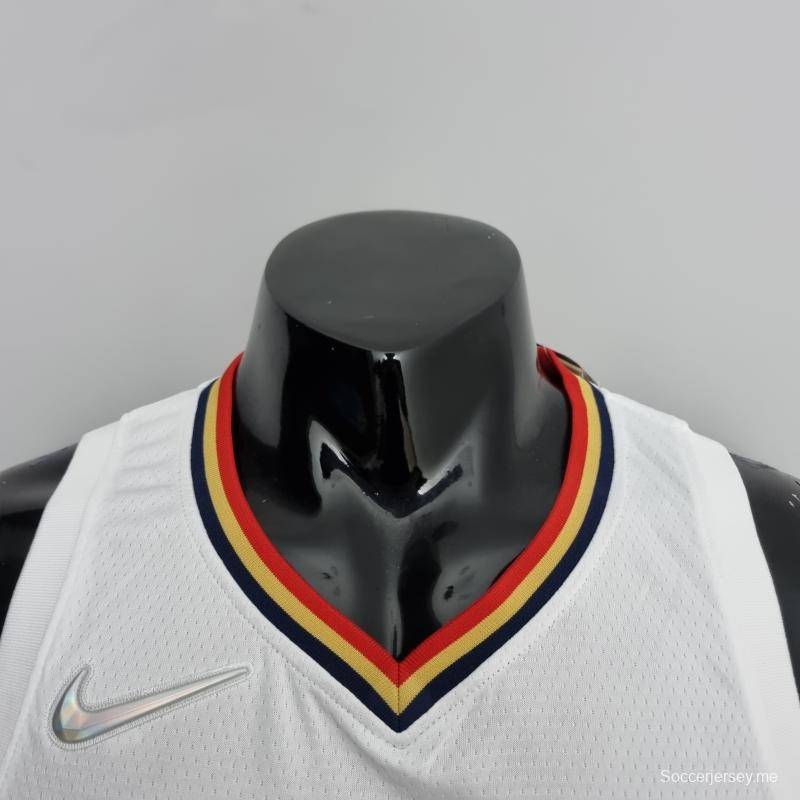 2022 نيو أورليانز بيليكانز نيو أورليانز بيليكانز سيتي إديشن ويليامز #1 قميص الدوري الاميركي للمحترفين الأبيض
