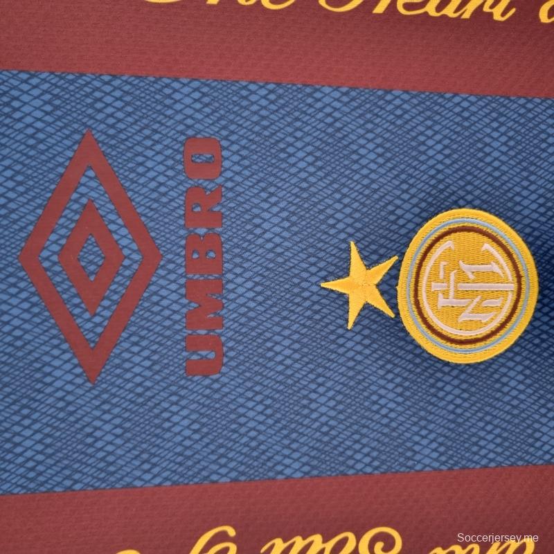 قميص تدريب انتر ميلان 94/95 ريترو أحمر أزرق
