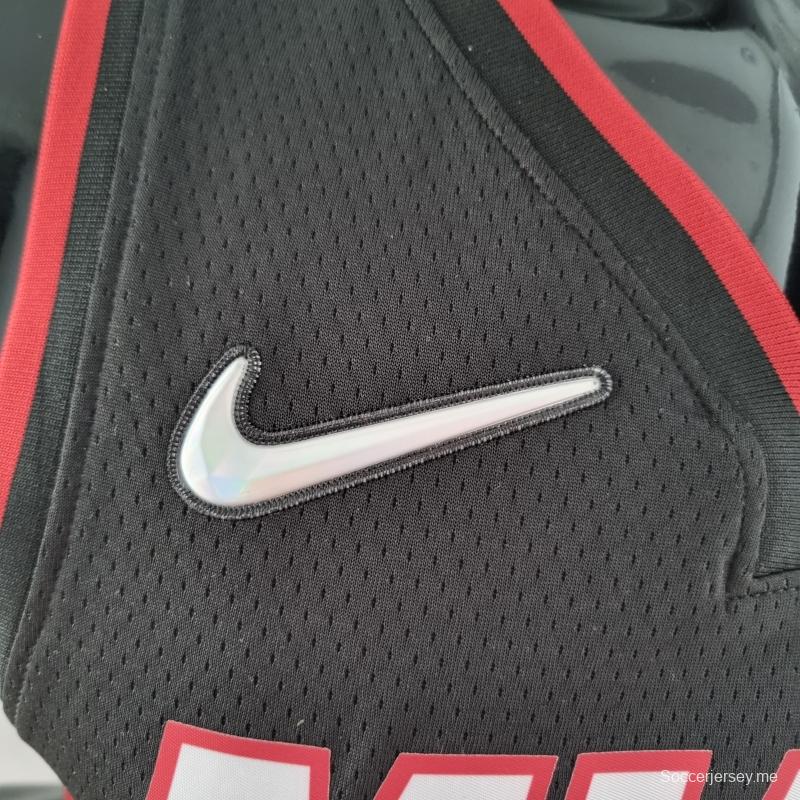 الذكرى 75 لميامي هيت ميامي هيت HERRO#14 قميص دوري كرة السلة الأمريكي للمحترفين أسود اللون
