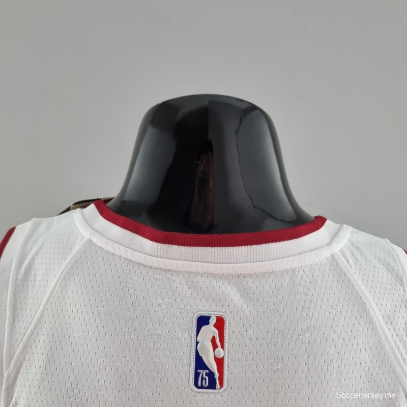 قميص الذكرى 75 لميامي هيت ميامي هيت ADEBAYO#13 قميص أبيض للدوري الأمريكي للمحترفين
