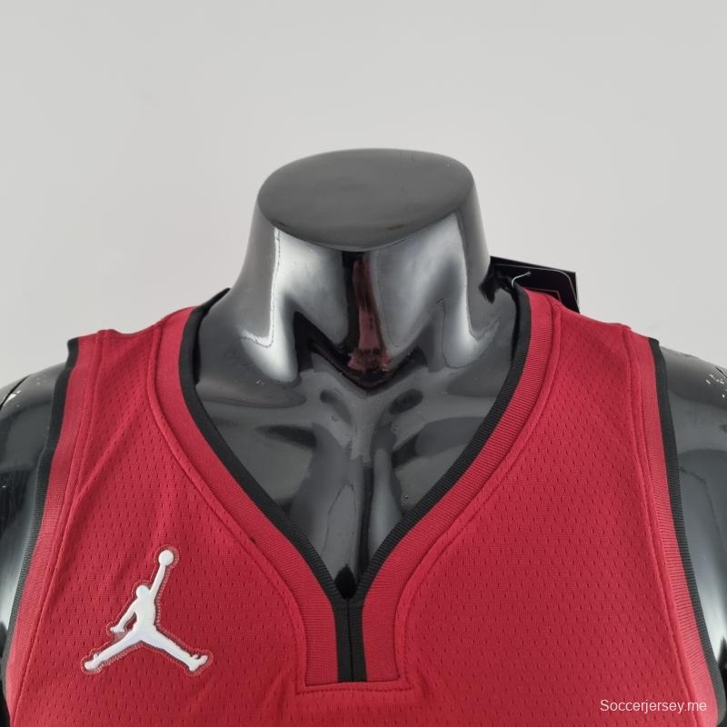 الذكرى السنوية 75 لميامي هيت ميامي هيت جوردان أولاديبو #4 قميص دوري كرة السلة الأمريكي للمحترفين باللون العنابي
