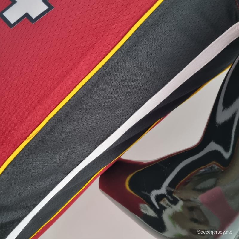 قميص الذكرى 75 لميامي هيت ميامي هيت جوردان هيرو#14 باللون العنابي في دوري كرة السلة الأمريكي للمحترفين
