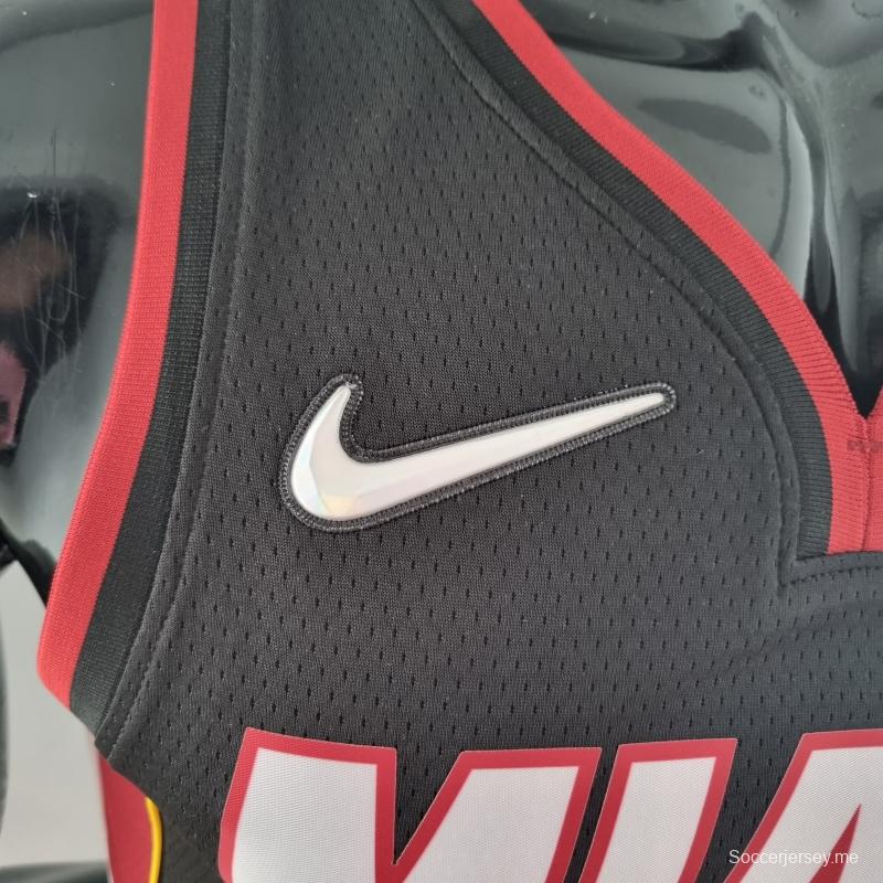 الذكرى ال 75 لميامي هيت ميامي هيت JAMES #6 قميص دوري كرة السلة الأمريكي للمحترفين الأسود
