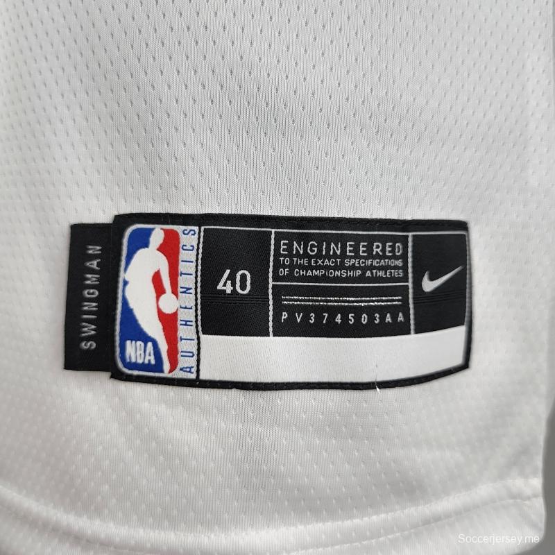 قميص ريترو فيلادلفيا 76ers Iverson # 3 بيغ ميتيور أبيض من قميص الدوري الأمريكي للمحترفين
