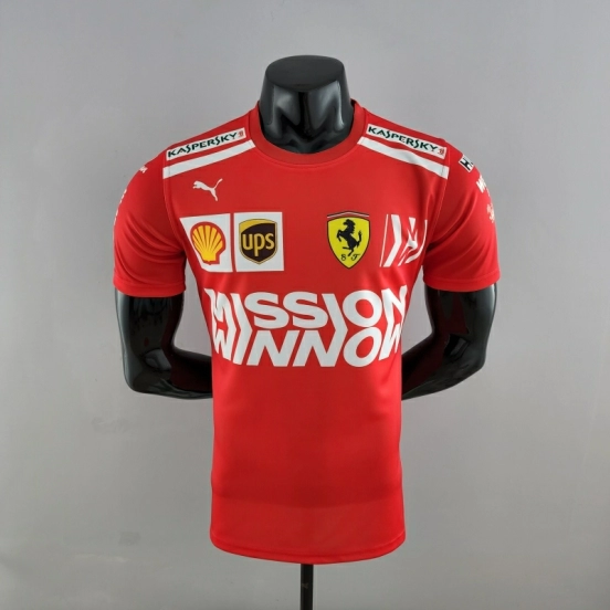 2022 قمصان فيراري F1 F1 فيراري باللون الأحمر الراعي الكامل #0007
