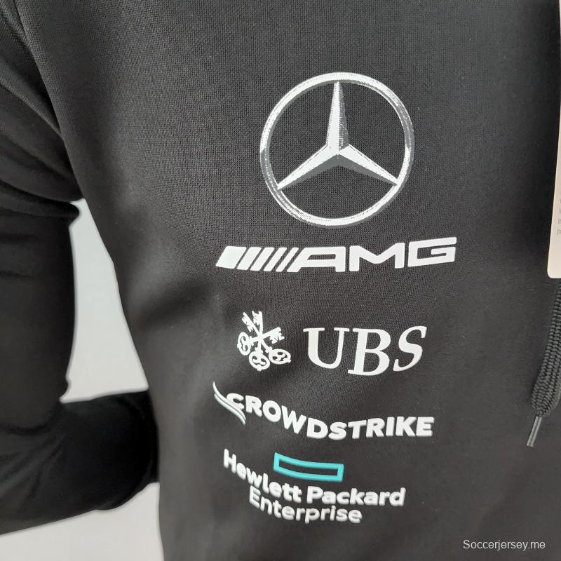 2022 سترة مرسيدس AMG بتروناس AMG بتروناس السوداء #0001 لفورمولا 1 2022
