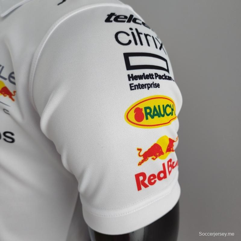 2022 قميص ريدبول 2022 F1 ريدبول أبيض رقم 0011
