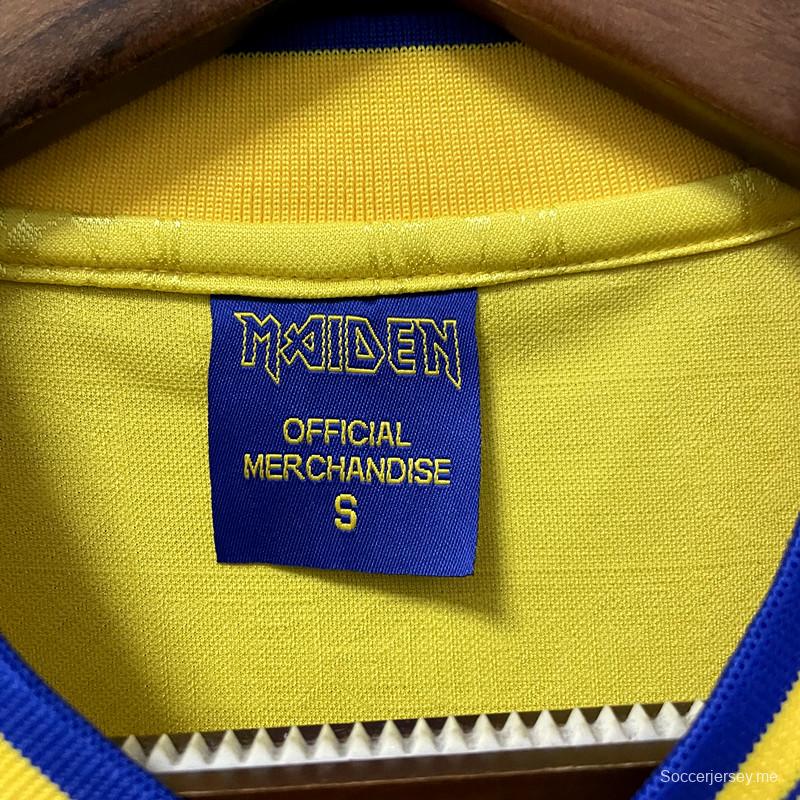 قميص أيرون مايدن أيرون مايدن أصفر قديم 2008 وست هام
