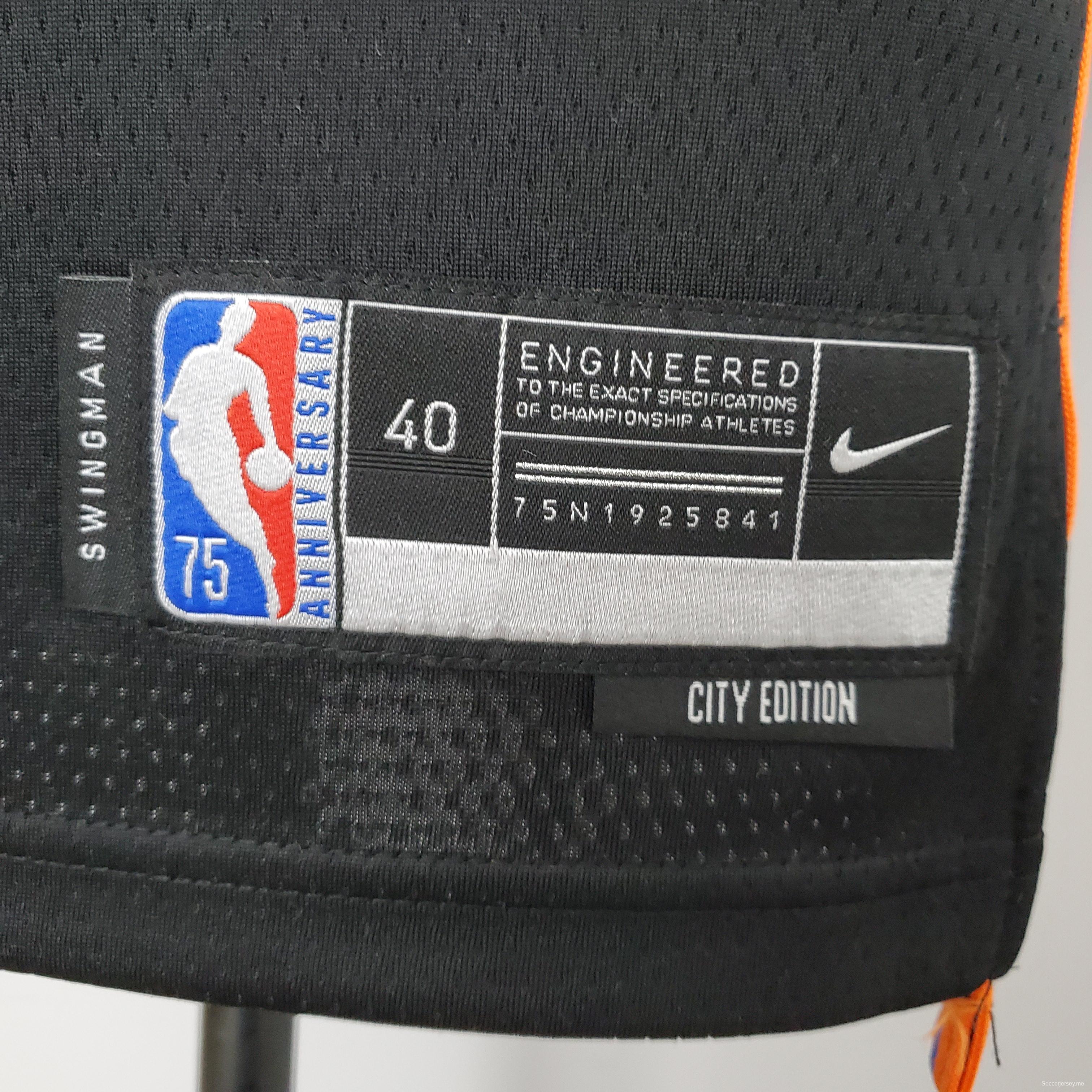 2022 قميص دوري كرة السلة الأمريكي للمحترفين 2022 سيزون ووكر #8 نيكس إصدار أوربان بلاك إن بي إيه
