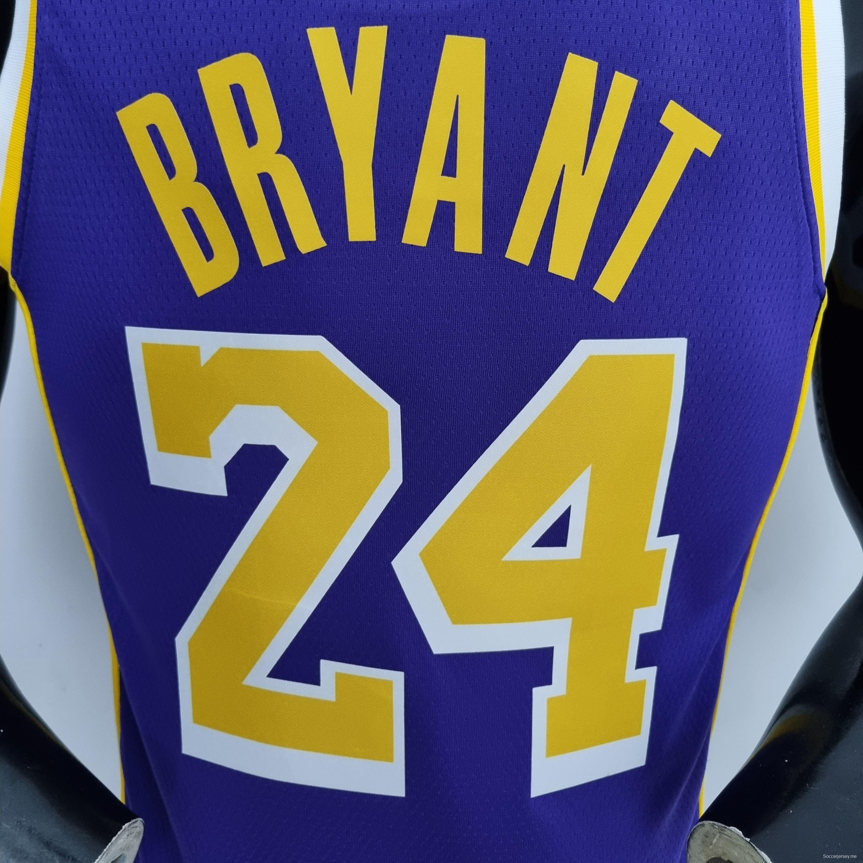 الذكرى 75 لقميص BRYANT#24 لوس أنجلوس ليكرز جوردان جوردان قميص دوري كرة السلة الأمريكي للمحترفين البنفسجي
