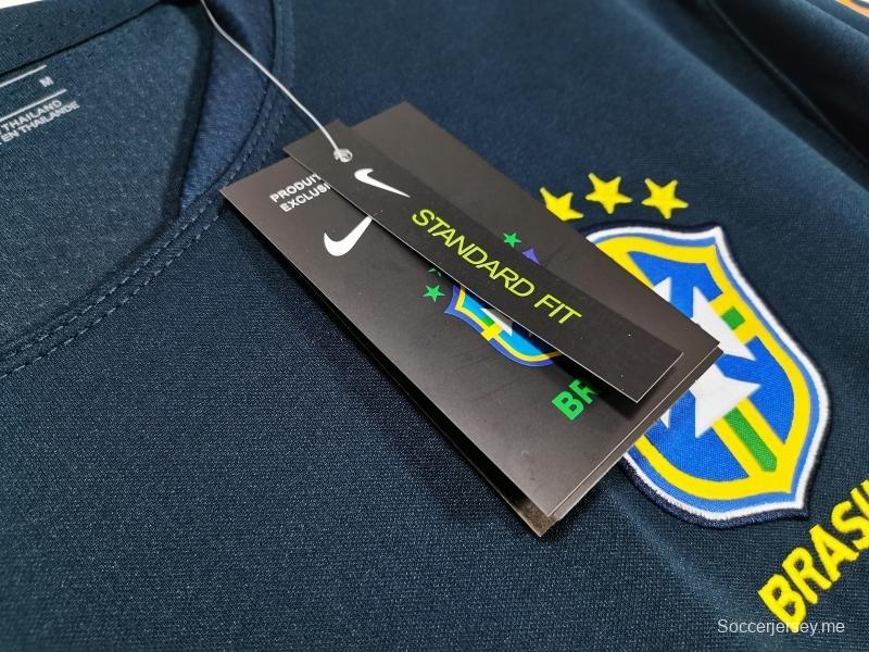 قميص البرازيل الرجعية 2020 ريترو 2020 أخضر داكن اللون أخضر داكن لكرة القدم الأساسي
