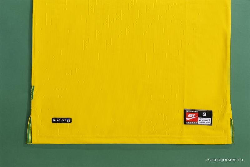 قميص البرازيل 1998 ريترو 1998 لكرة القدم الأساسي للبرازيل
