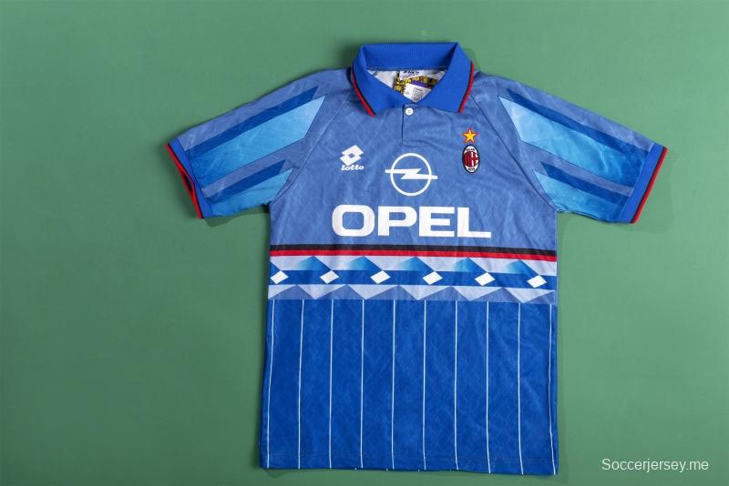 قميص كرة القدم RETRO 94/95 قميص كرة القدم الثاني لميلان ميلان خارج ملعبه
