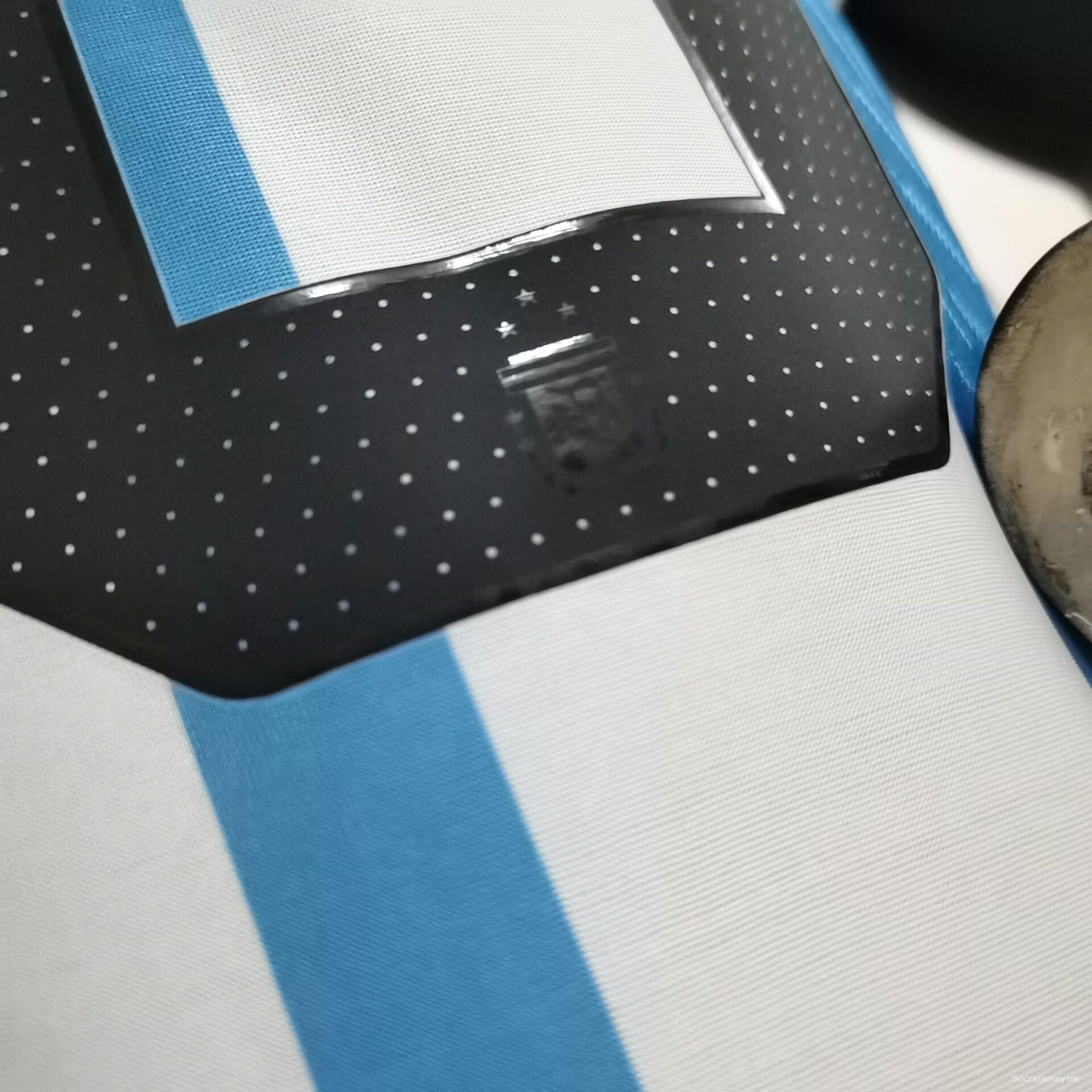 إصدار اللاعب 3 نجوم 2022 قميص المنتخب الأرجنتيني MESSI #10 مع رقع بطل كأس العالم
