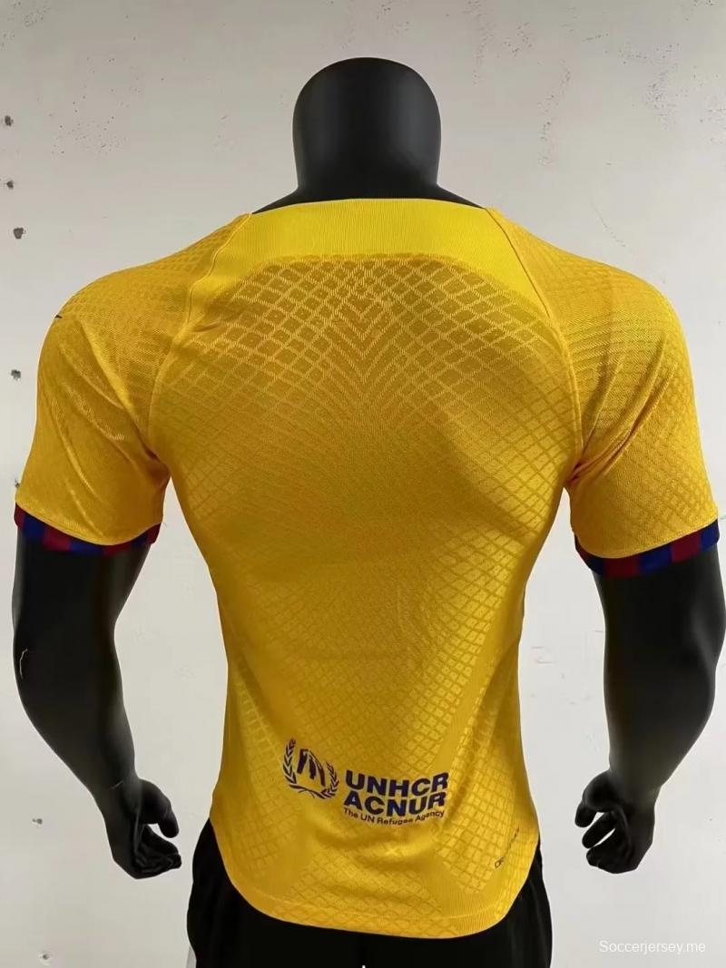 إصدار اللاعب 22 23 22 23 قميص برشلونة الثالث
