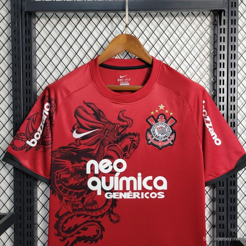 قميص ريترو 11-12 كورينثيانز الثالث عشر الأحمر
