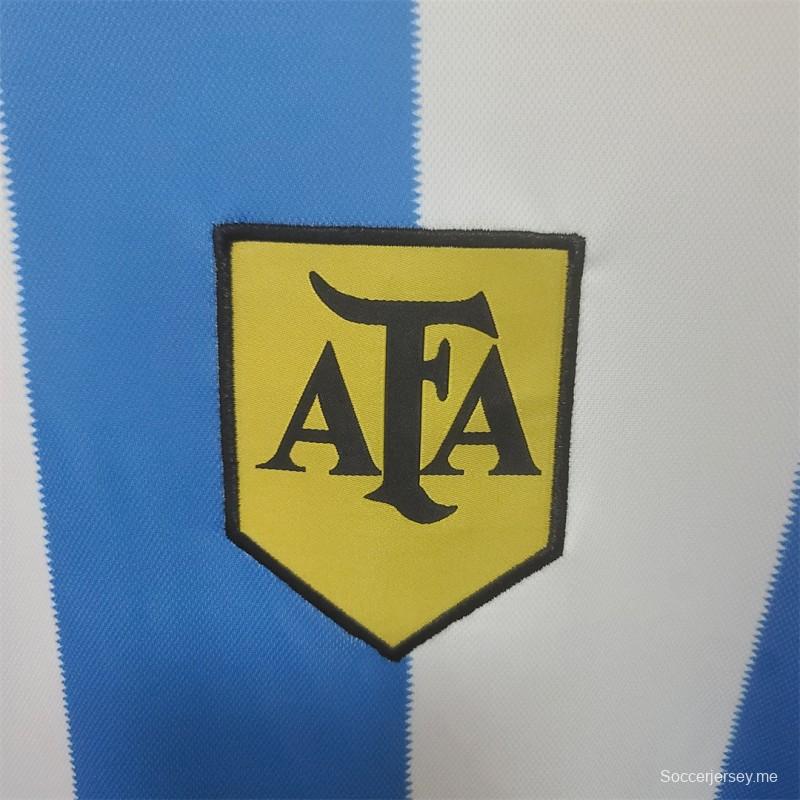 قميص المنتخب الأرجنتيني بأكمام طويلة الأكمام ريترو 1978
