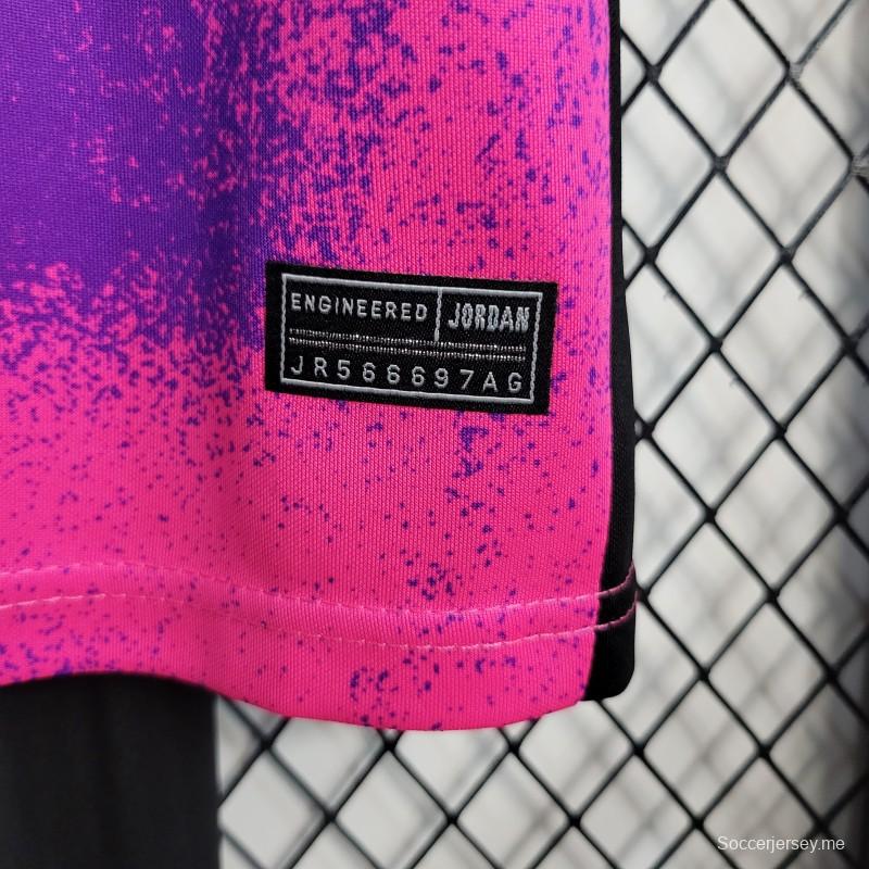 قميص ريترو 20-21 أطفال باريس سان جيرمان باريس فورتس وردي مقاس 16-28
