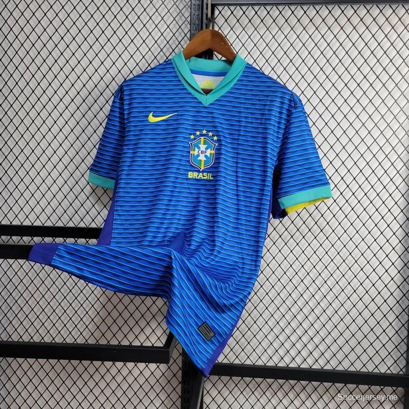 2024 قميص البرازيل أزرق اللون أزرق اللون الأزرق
