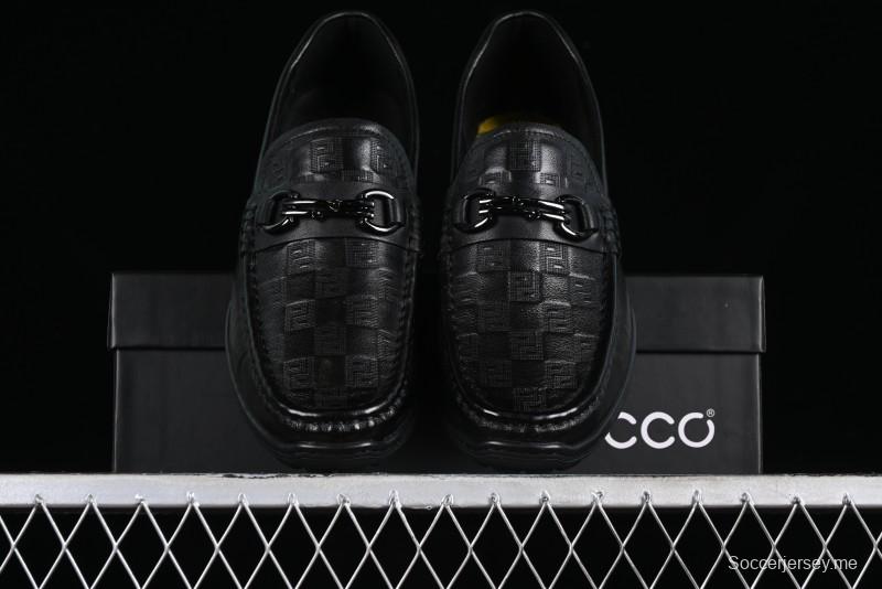 ECCO Soft Moc Series Loafers Men's British Slip-On Driving Shoes - 65707001001