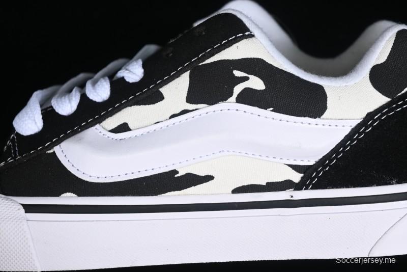 Vans Classics Knu Skool Cow Print Chunky Tongue Skate Shoes - VN0009QCB9P
