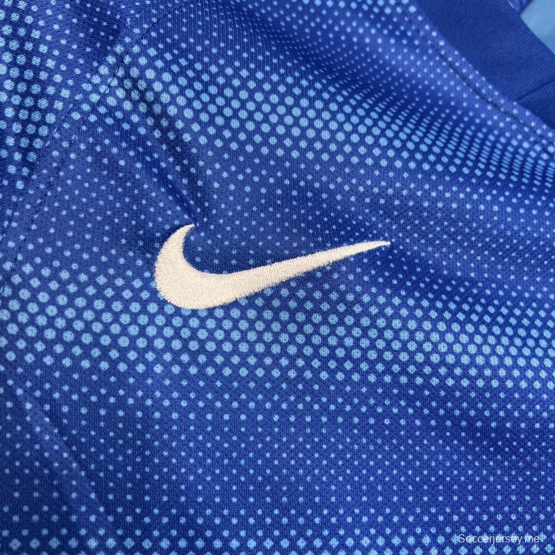 قميص البرازيل 2014 ريترو 2014 أزرق اللون الأزرق
