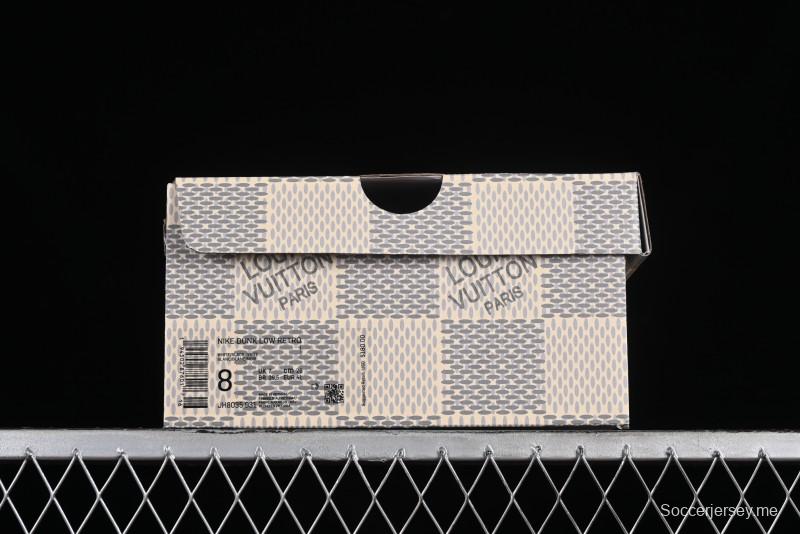 Nike SB Dunk Low LV Collaboration - Beige Black Red Glow in the Dark Anniversary High-End Custom Low-Top Casual Skate Shoes - JH8035-931