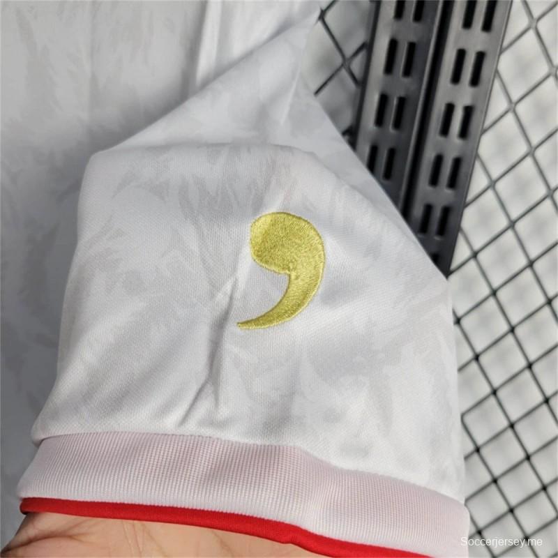 2024 قميص إنجلترا فاصلة إنجلترا فوطة بيضاء لكرة القدم