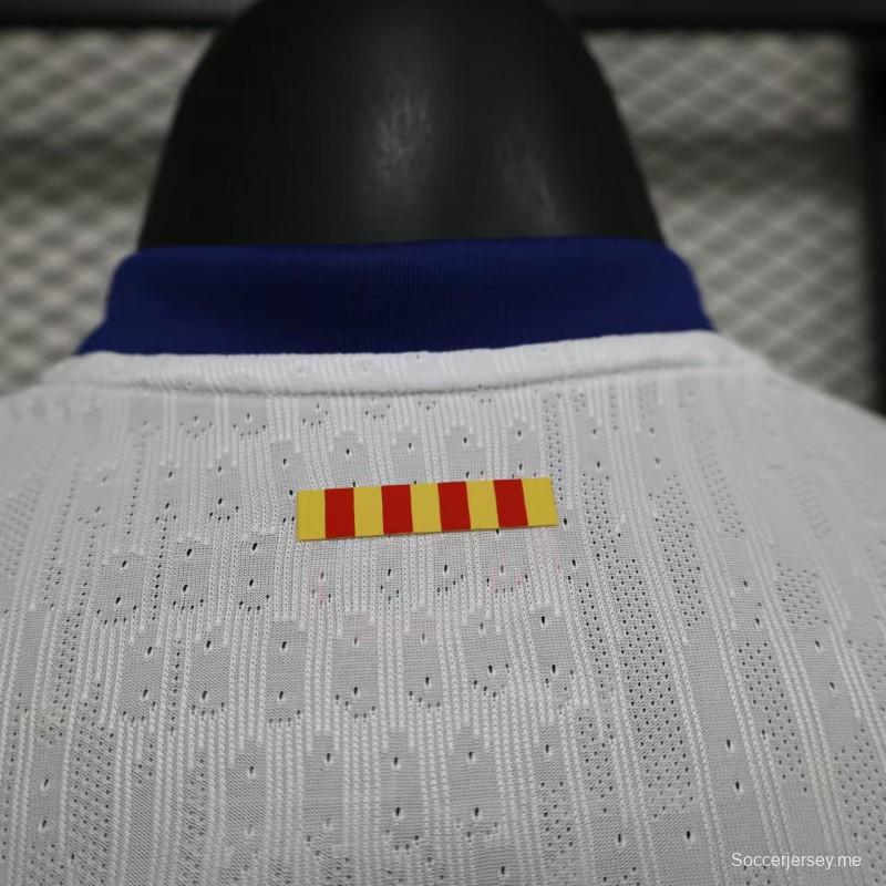 إصدار اللاعب 24/25 قميص برشلونة 125Th الأبيض الخاص 24/25 قميص برشلونة 125Th الأبيض الخاص