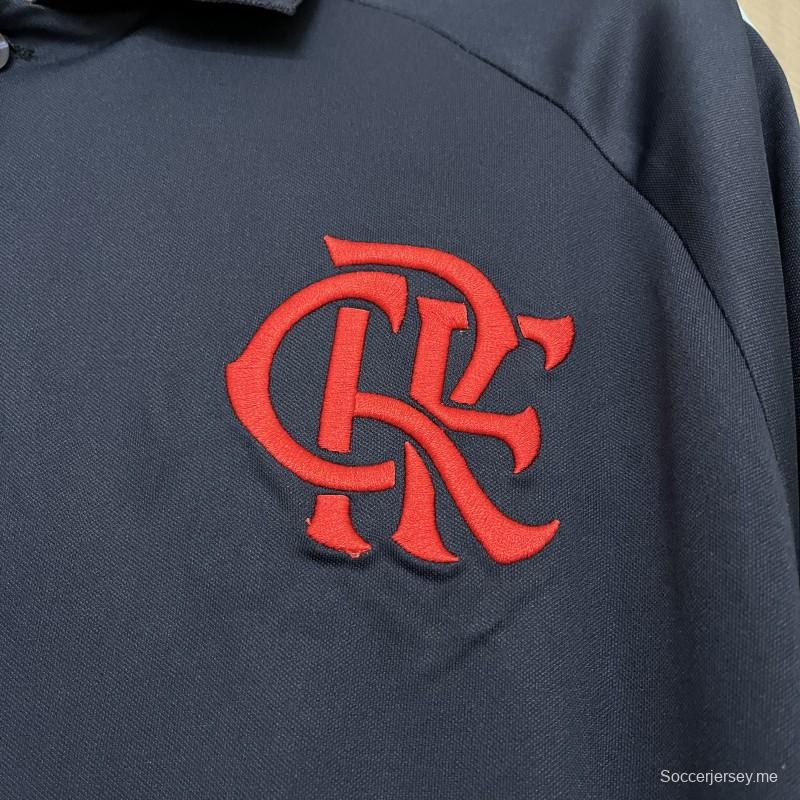 25/26 فلامنجو فلامنجو قميص بولو أزرق غامق S-XXXXL